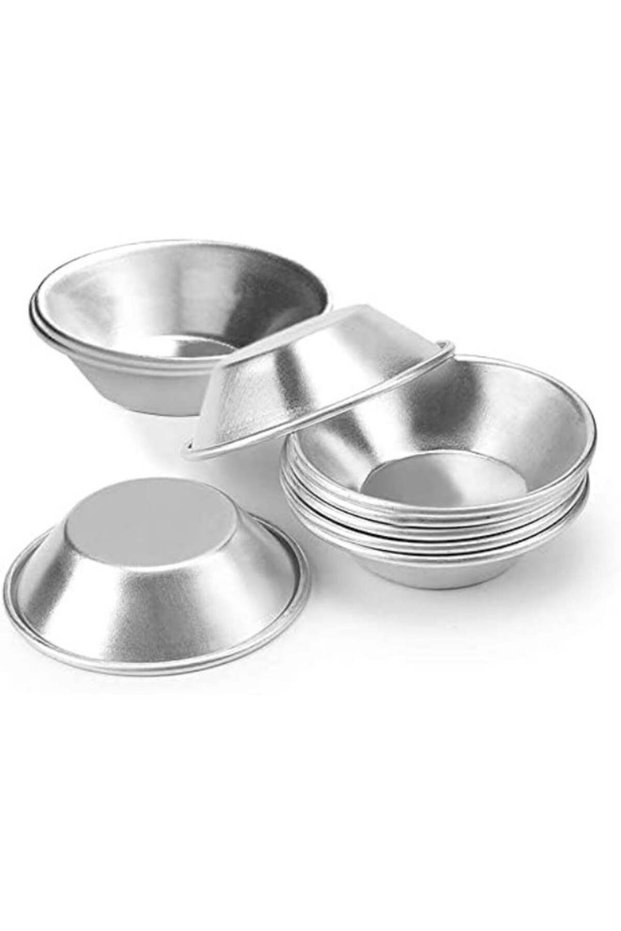 Egg Tart Mold 100 Pcs, Disposable Foil Trays Muffin Cases, Aluminium Cups for Mince Pie Pudding Cak