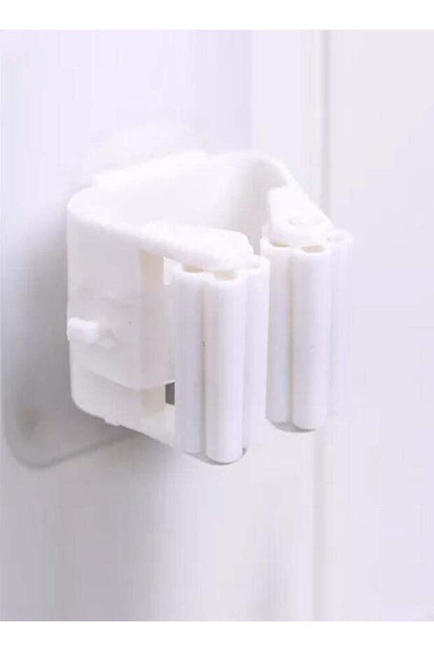 1-Piece Adhesive Wall Mounted Mop and Broom Holder Wall Mount Kitchen and Bathroom Organizer Easy I