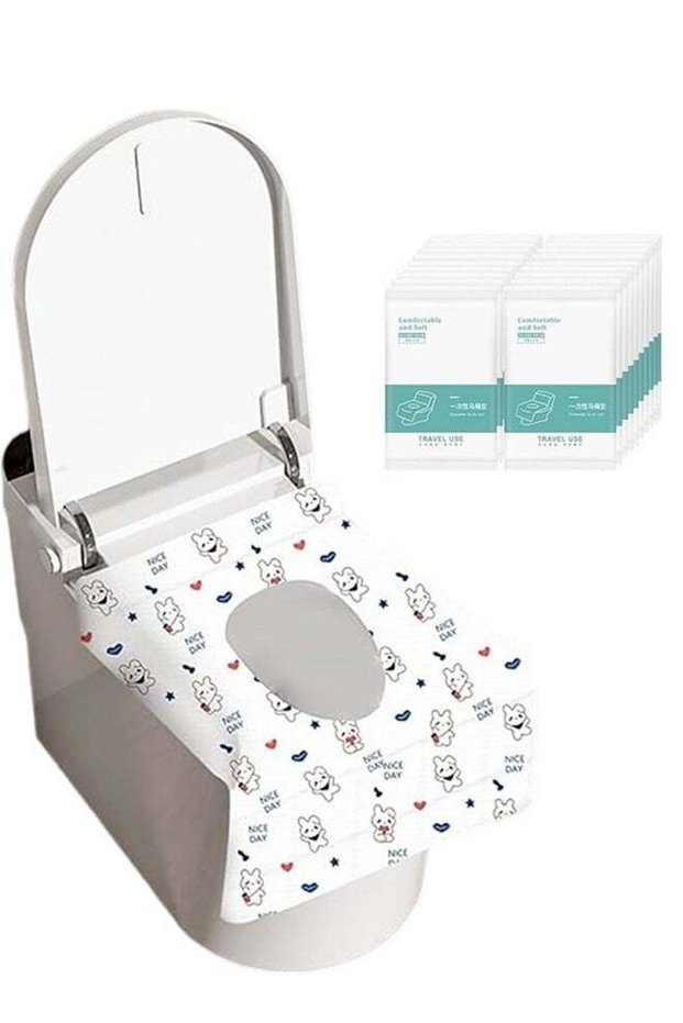 30 Pack Toilet Seat Covers Disposable, Portable Toilet Seat Cover for Travel Waterproof Potty Cover