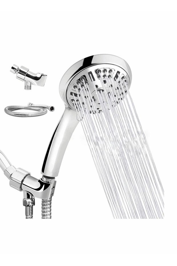 Shower Head High Pressure with Handheld 9 Spray Modes Settings Detachable Stretchable 59" 304 Stain