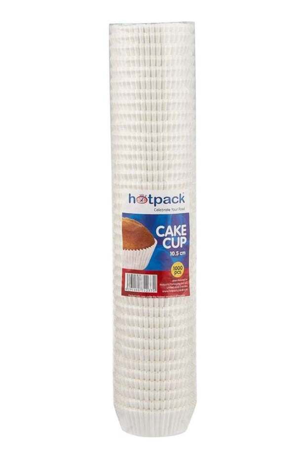 Hotpack Disposable Paper Cakecups, Baking Cake cup 10.5cm White Color, 1000 Pieces