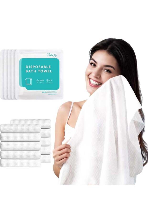 10 Pack Disposable Bath Towels Durable Portable Thicken Camping Towels for Travel Hotel Business Tr