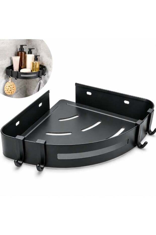 BERAM Bathroom Corner Shelf, Adhesive No Drill Shower Caddy, Wall Mounted Bathroom Organizer Rack,
