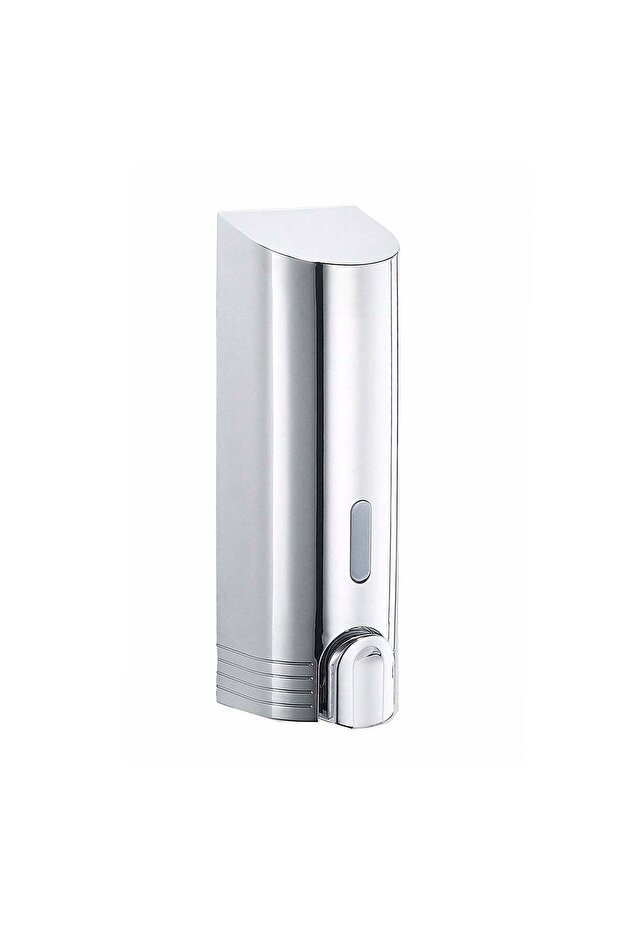 Beram Wall Mounted Chrome Finished Soap Dispenser 400ml Refillable Glossy Silver Liquid Dispenser f