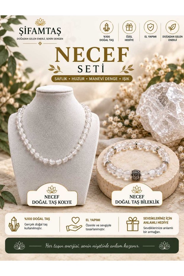 Necef Natural Stone Set (Bracelet and Necklace)