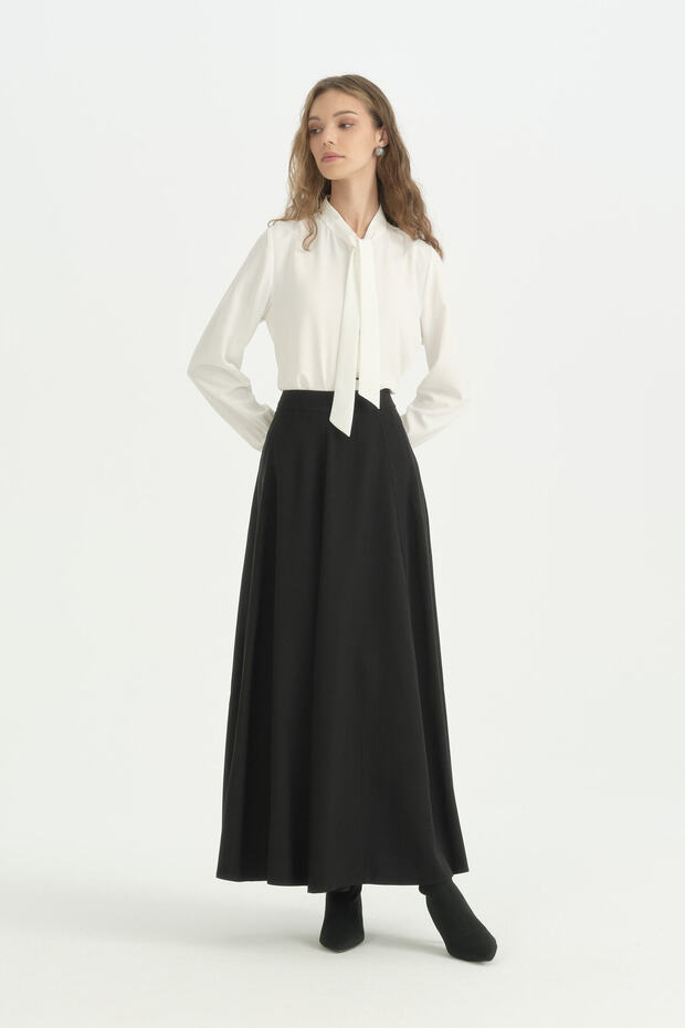 Segmented Modern Skirt - Black