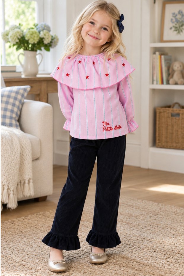 Girl's Suit Shirt and Pants 1-5 Years Old