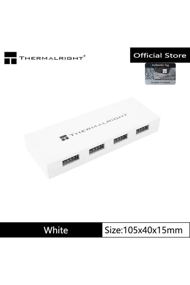 White Thermalright USB 2.0 9pin X5 HUB/magnetic adsorption/Supports 5 9-pin devices/SATA power/Imple