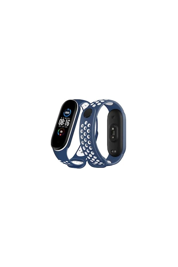 Xiaomi mi band 7 sport perforated strap - navy-white