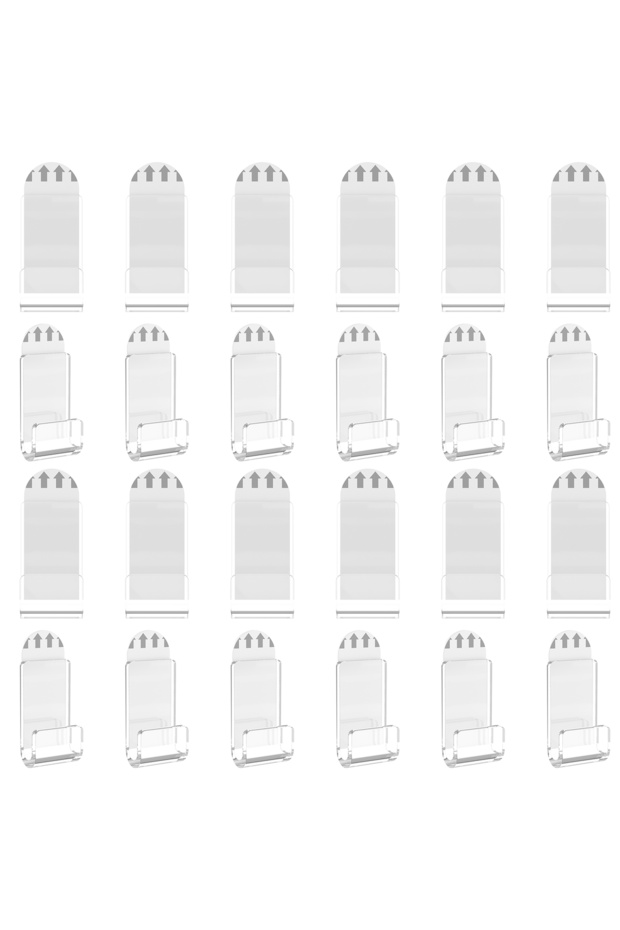 24pcs 18Pcs Records Holder Acrylic Wall Mount Self Adhesive Album Disc Show Rack Clear Vinyl Display