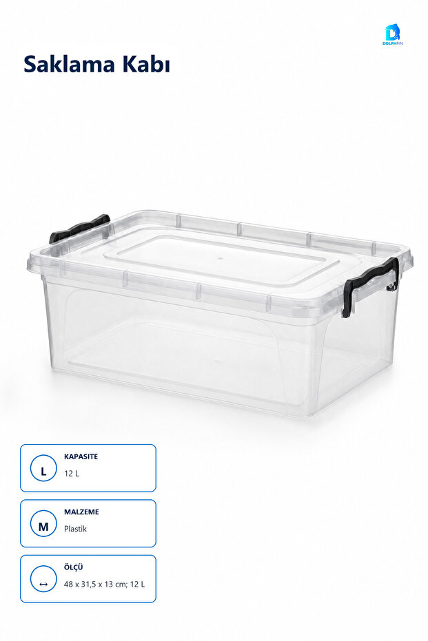 Midi Box Storage Container No 6 12 L Plastic