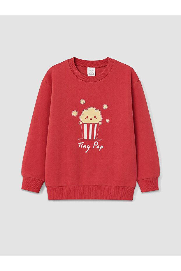 Two Mt Shop Quality Pink Printed Loose & Baggy Boys' Sweatshirt