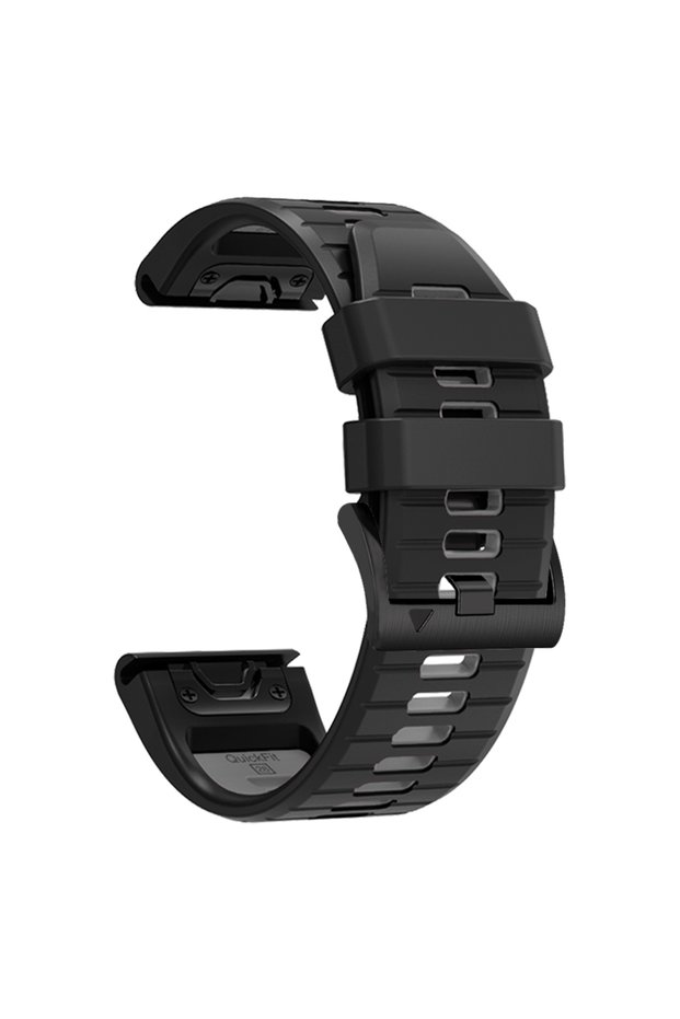 QuickFit 22mm Black grey 22 26MM Silicone WatchBand Strap For Garmin Fenix 7 7X 6X 6 Pro 5 5X Plus E
