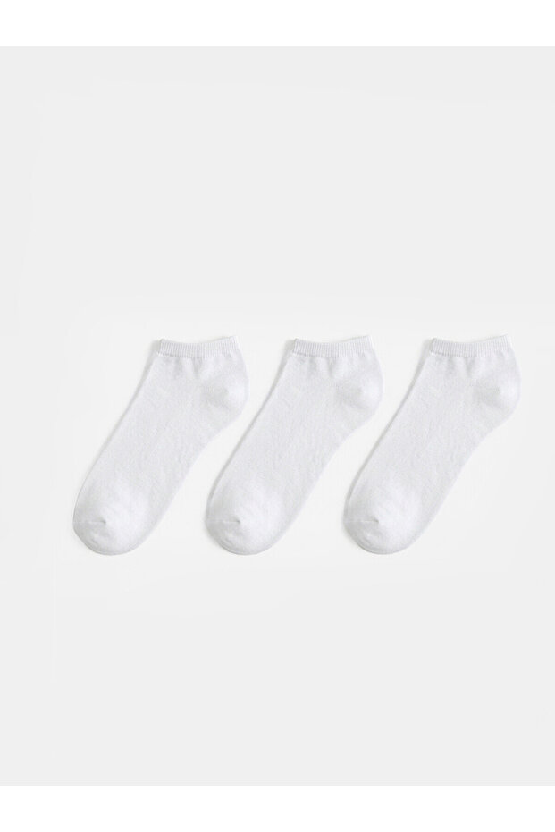 Alita City White Plain 3-Pack Women's Booties Socks with a Difference