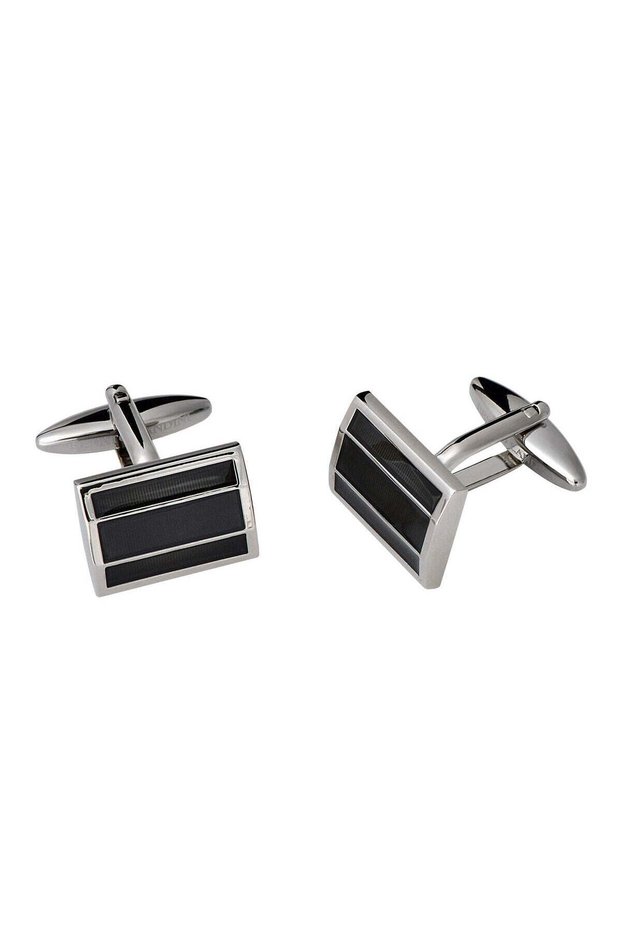 Black & Chrome Cufflinks/ Connection 8