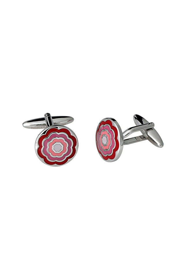 Pink & Chrome Cufflinks/ Connection 3