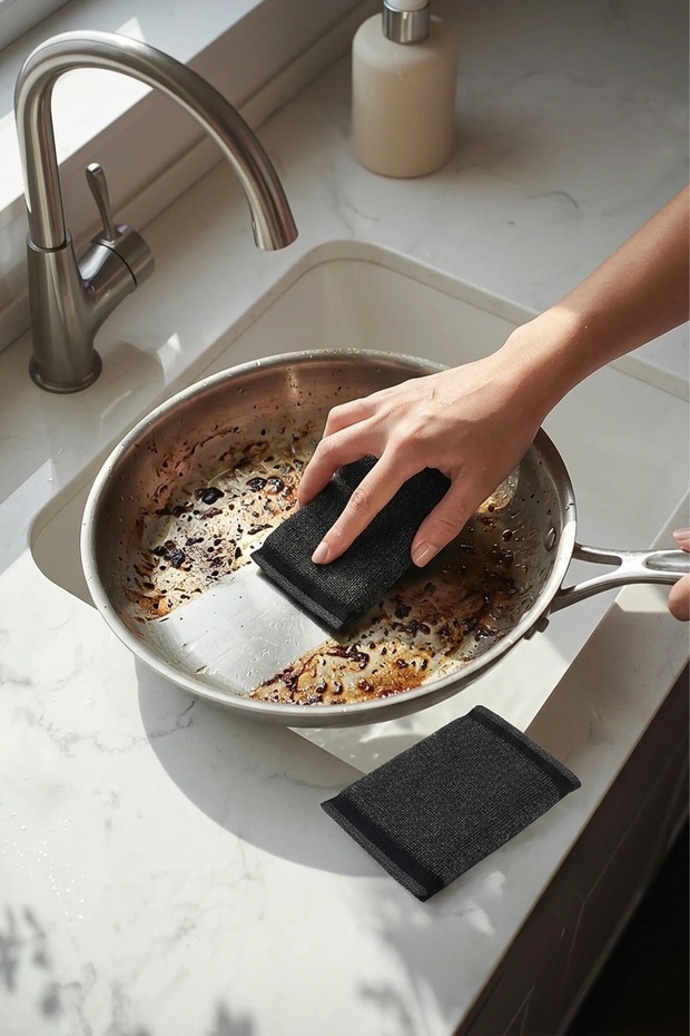 2-Pack Magic Stainless Wire Dish Sponge Dirt and Rust Remover Cleaning Cloth