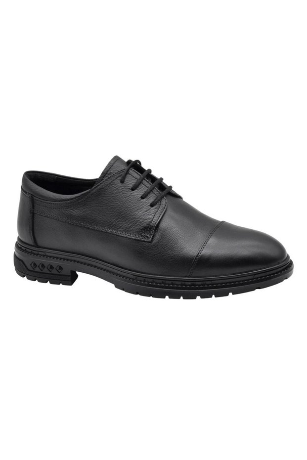 Jf-347 Men's Genuine Leather Micro Air Conditioning Ultra Comfort Sole Classic Lace-Up Shoes with Maskerette