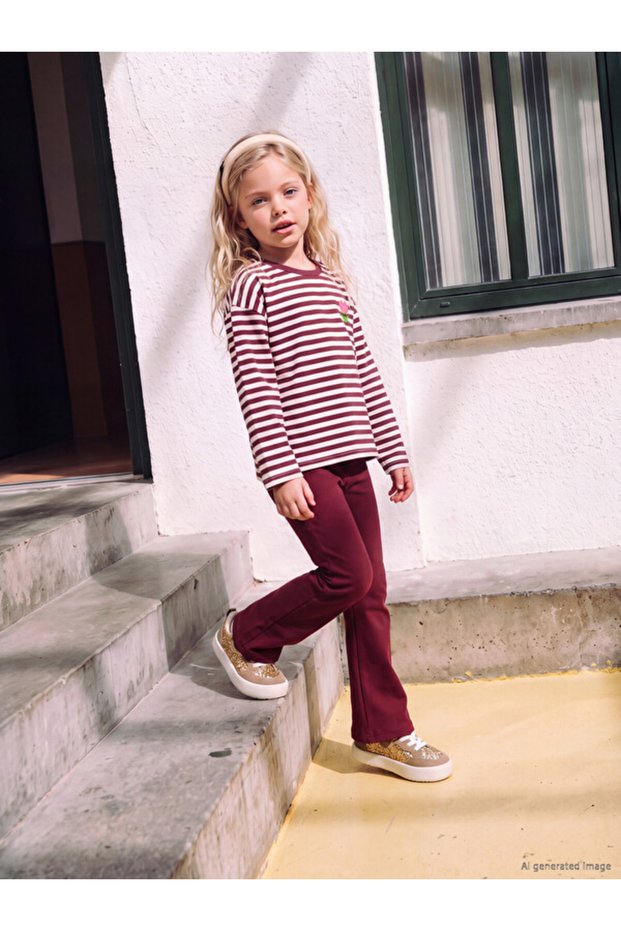 Girl's Spanish Flare Leggings with Waist Cord for Style Seekers from Uzg Store