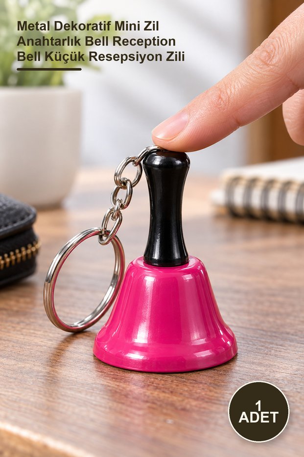 1 Piece Keychain Reception Bell – Metal Decorative Mini Bell Keychain Bell Reception Bell Small Reception Bell