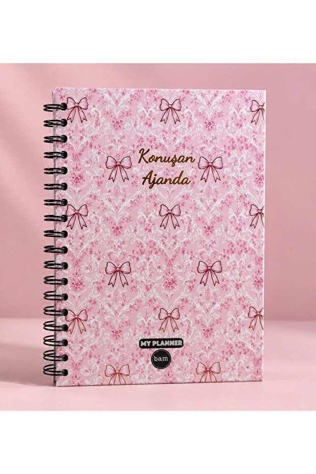 Pink Bow Gilded Talking Agenda