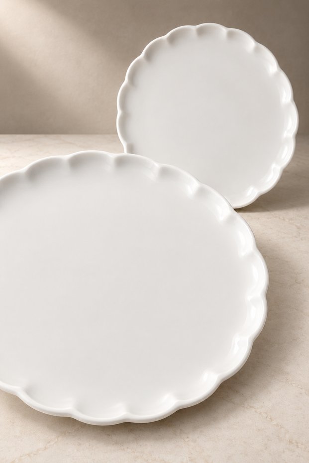 Habbe Set of 2 Porcelain Serving Plates