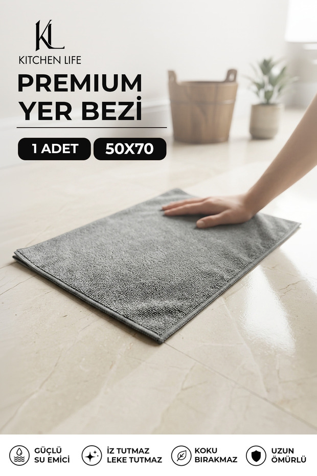 Large Size Stain-Resistant Microfiber Dust and Cleaning Cloth 50X70 cm
