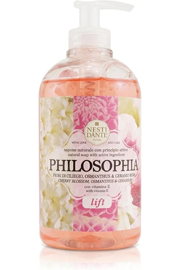 Philosophia Lift Bath & Shower Gel 500ml - Handcrafted Italian Luxury Body Wash with Cherry Blossom, Osmanthus & Geranium, Firming, Moisturizing & Revitalizing Skincare