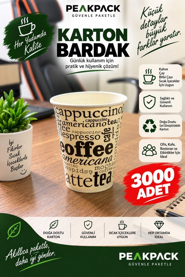 3000 Pieces Cardboard Cups Disposable Tea Coffee Hot Paper Vending Cup