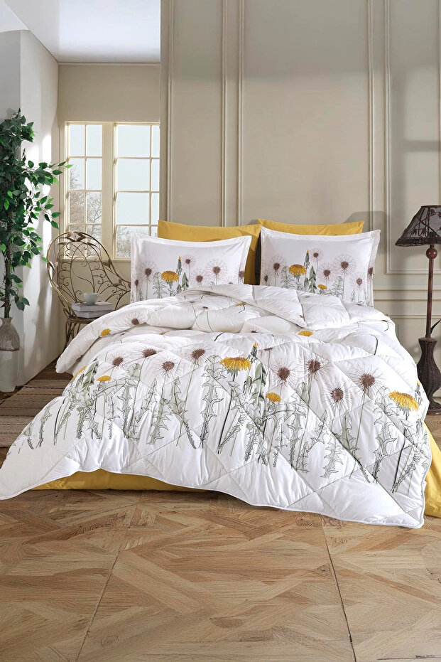 Ranforce 100% Cotton Double Sleeping Set Diba Yellow