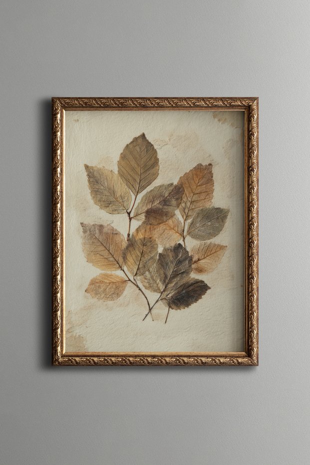 Dried Leaves - Vintage Patterned Painting - Fine Model