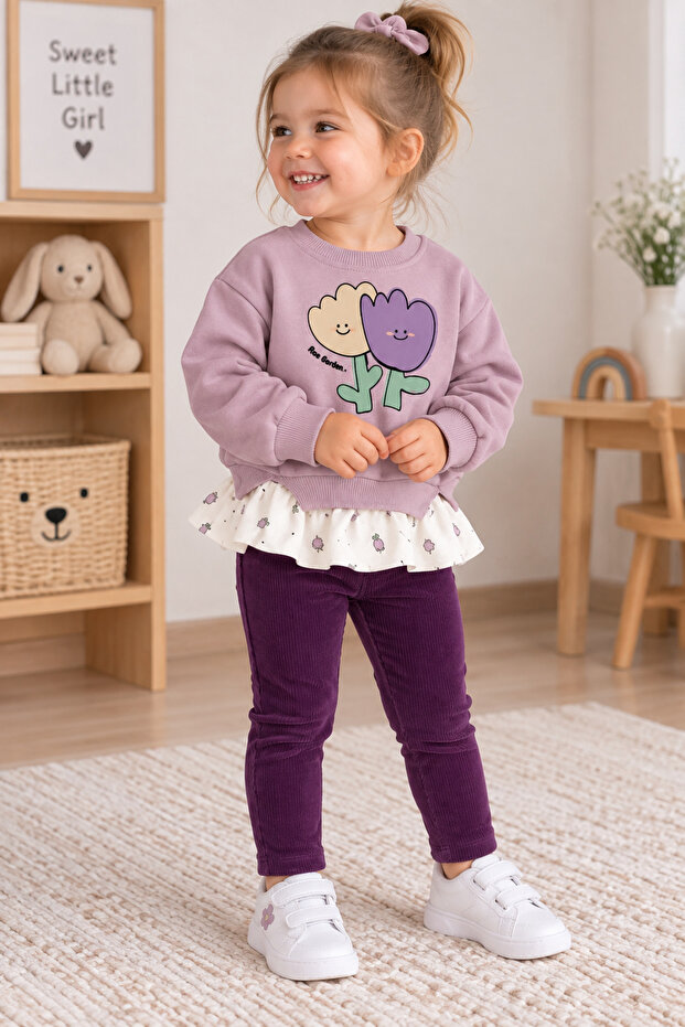 Baby Girl Velvet Tights 3-Piece Set
