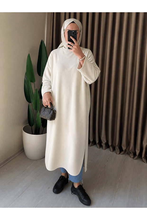 Slit Oysho Tunic - Ecru