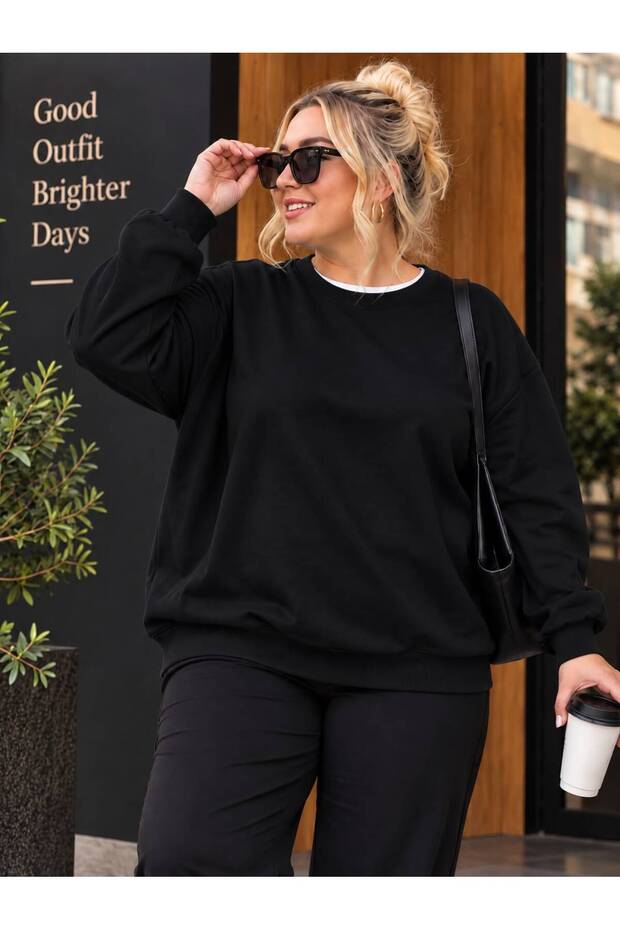 3 Yarn Combed Cotton Plus Size Unisex Sweatshirt Vp3