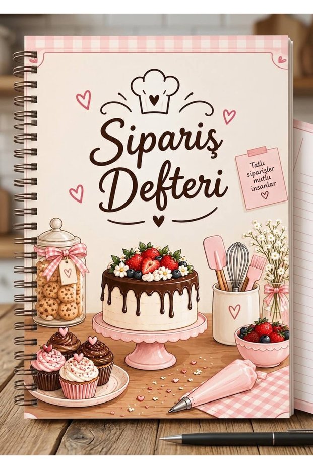 Pastry Shop Order Book A5 Size 40 Sheets 80 Pages