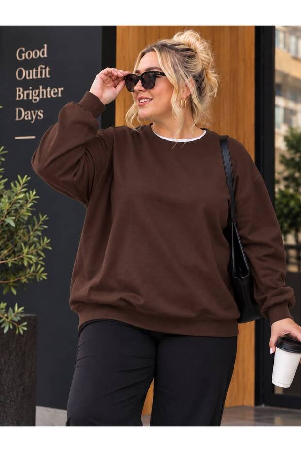 3 Yarn Combed Cotton Plus Size Unisex Sweatshirt Vp3