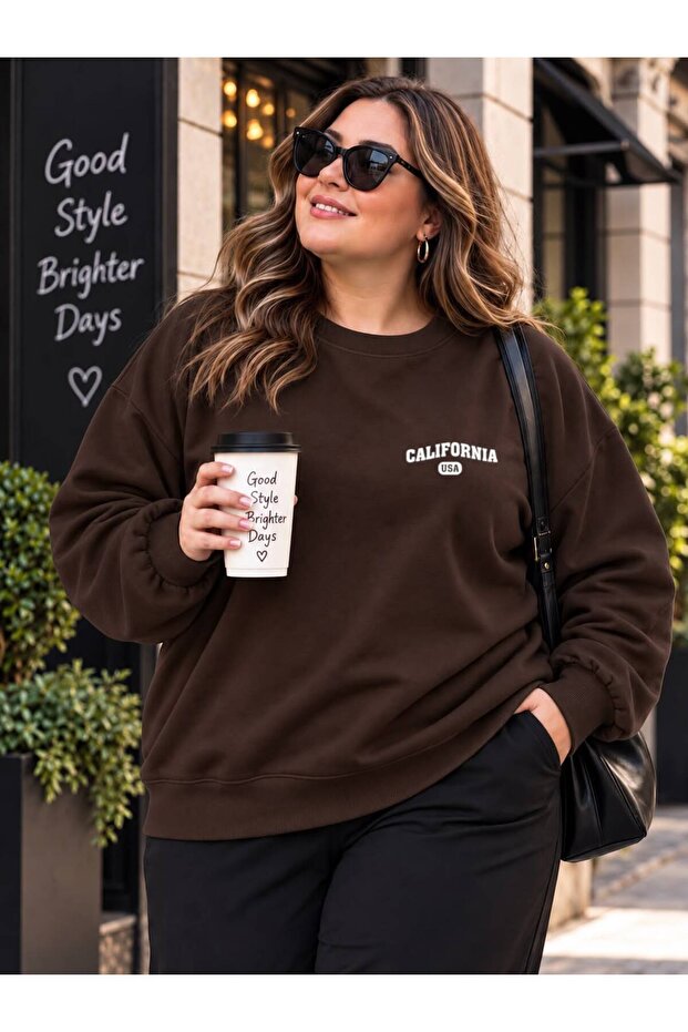 3 Yarn Combed Cotton Plus Size California Usa Printed Unisex Sweatshirt Vp5