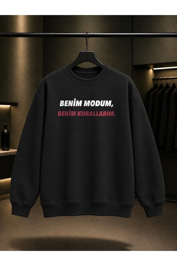 My Method, My Rules Written Printed Unisex 100% Cotton Sweatshirt