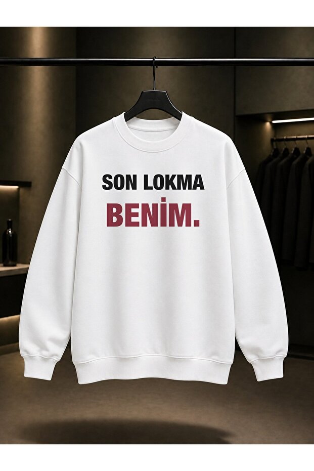 Son Lokma My Written Printed Unisex 100% Cotton Sweatshirt