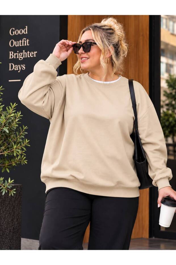 3 Yarn Combed Cotton Plus Size Unisex Sweatshirt Vp3