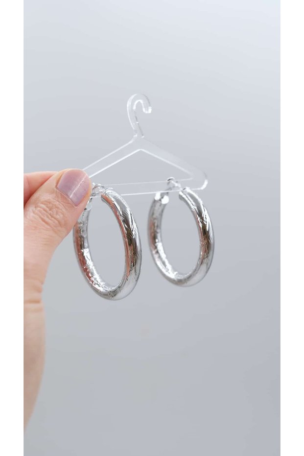 Curved Large Hoop Earrings