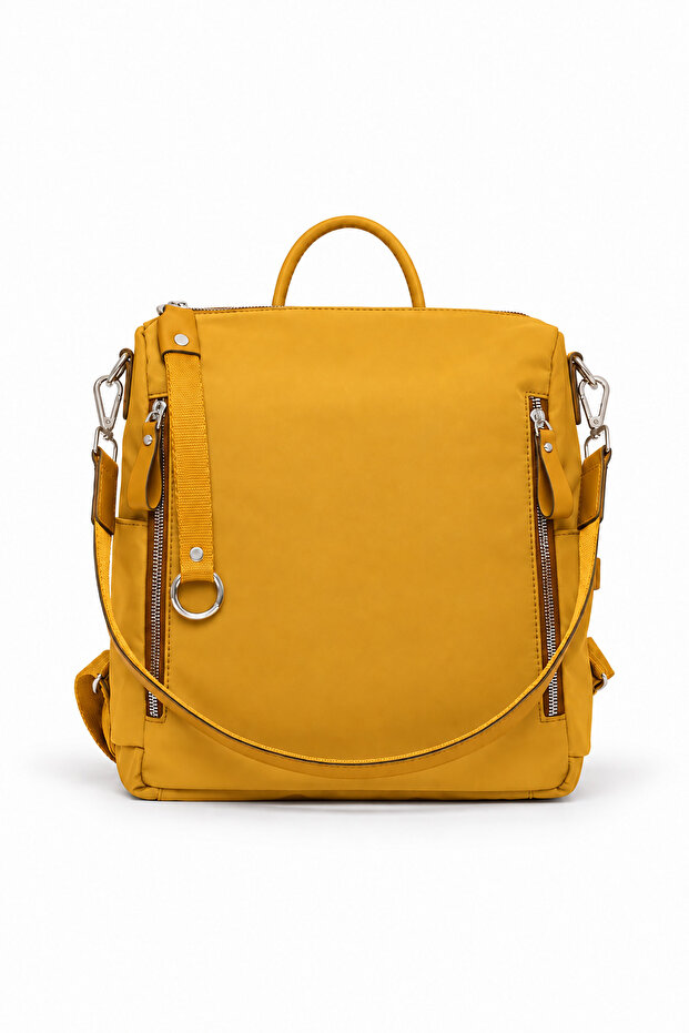 Jkln Women's Backpack and Shoulder Bag Large Volume Casual Mustard Bag Im399-2