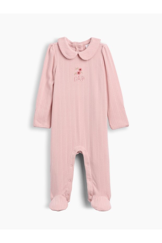 Bebek Pembe Softspun Pointelle Tulum