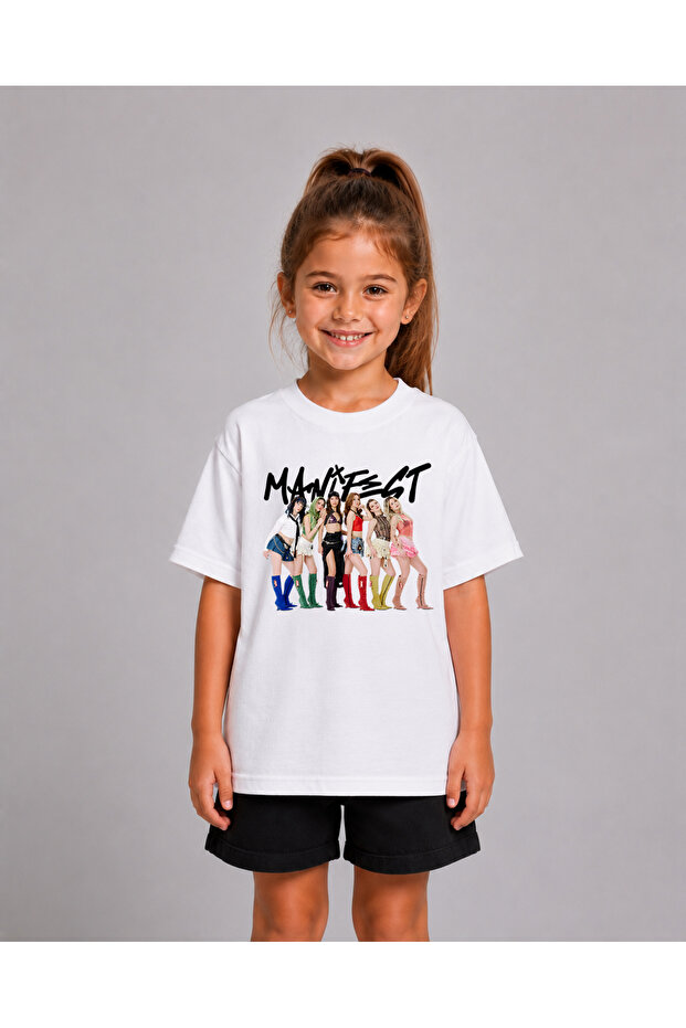 Girl Boy Manifest Girls Printed 100% Organic Cotton Tshirt