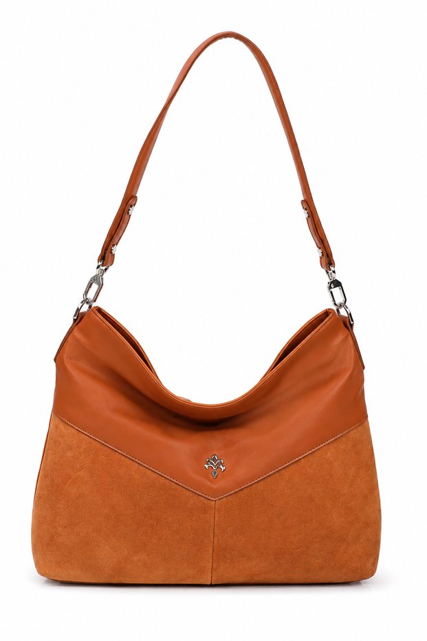 Jkln Genuine Leather Women's Shoulder Bag Large Volume Daily Tan Handbag Zd315