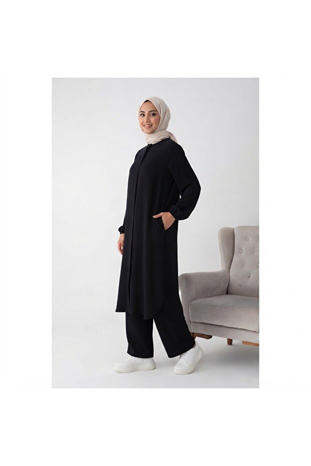 Aerobin Fabric Hajj and Umrah Dress - 2 Piece Black