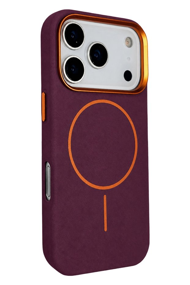 iPhone 18 Pro Max Luno Leather Magneticsave Cover - Burgundy