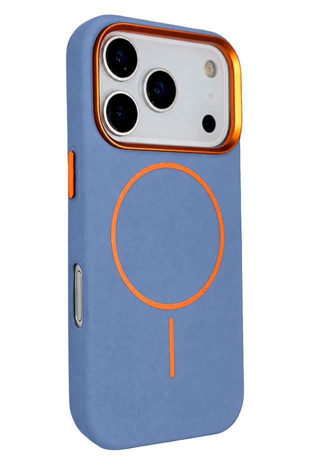 iPhone 18 Pro Luno Leather Magneticsave Cover - Sierra Blue