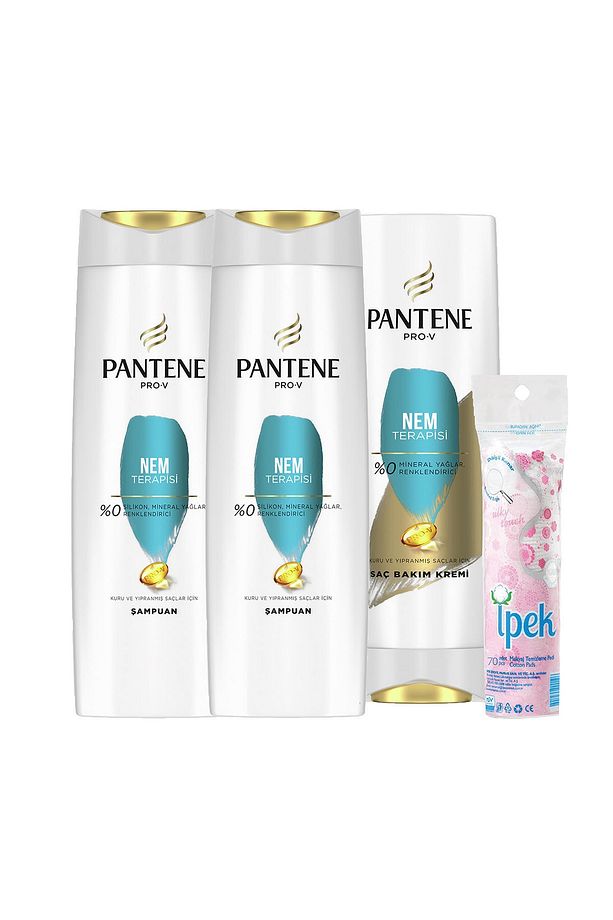Nem Terapisi Şampuan 400 ml X 2 Saç Bakım Kremi 360 ml Makyaj Pamuğu - 2