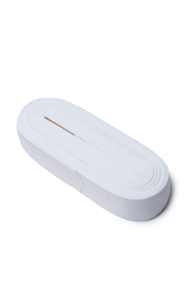 Aren White Waist and Leg Elastic Width 3 Cm Length 10 Meters